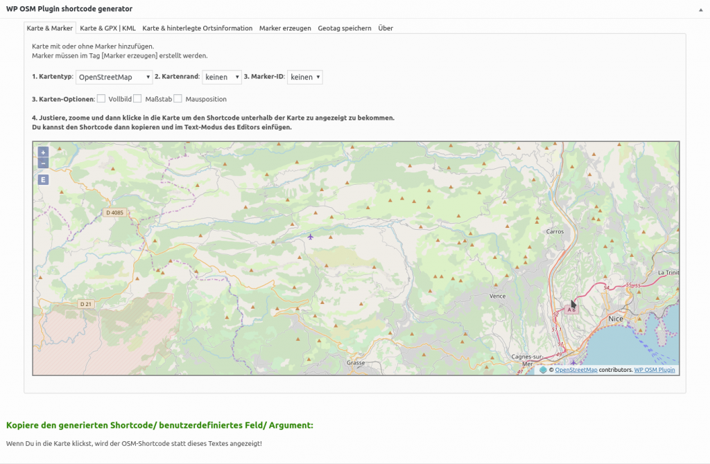 OpenStreetMap als Google Maps Alternative in WordPress