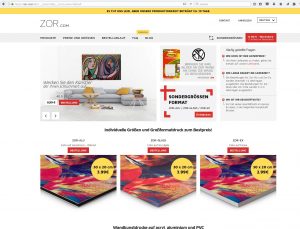 Homepage von ZOR.com