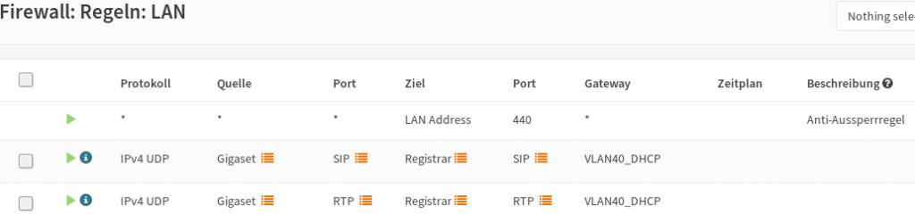 OPNsense: VoIP-Regeln für LAN